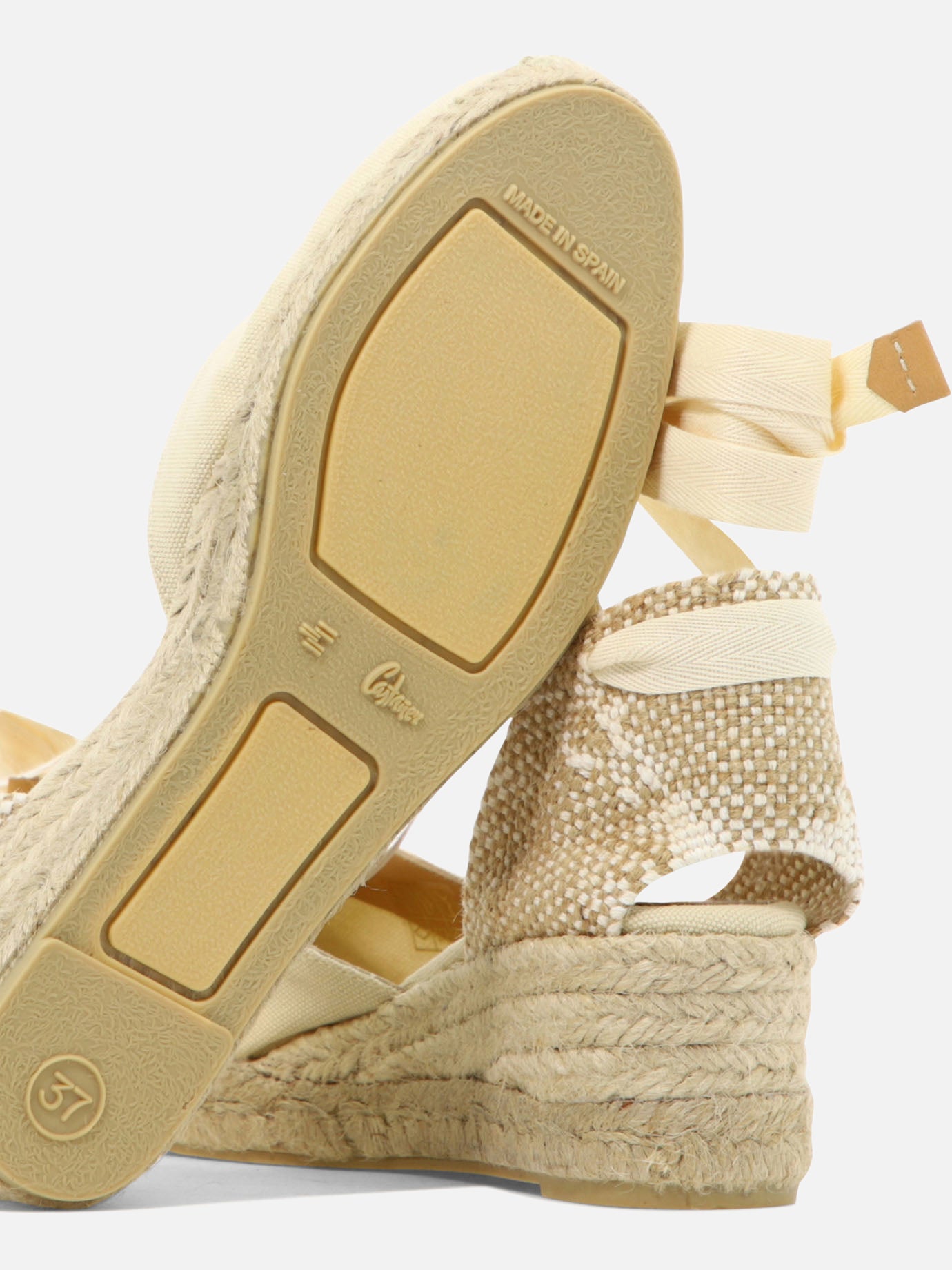 Heeled espadrilles 100% organic cotton - 100% rubber  Beige - Castañer Women | PDP | VIETTI Online Store | thumbnail_5
