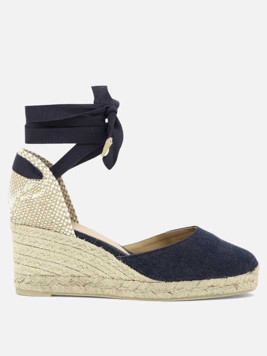 Heeled espadrilles 100% organic cotton - 100% rubber  Blue - Castañer Women | PLP | VIETTI Online Store 
