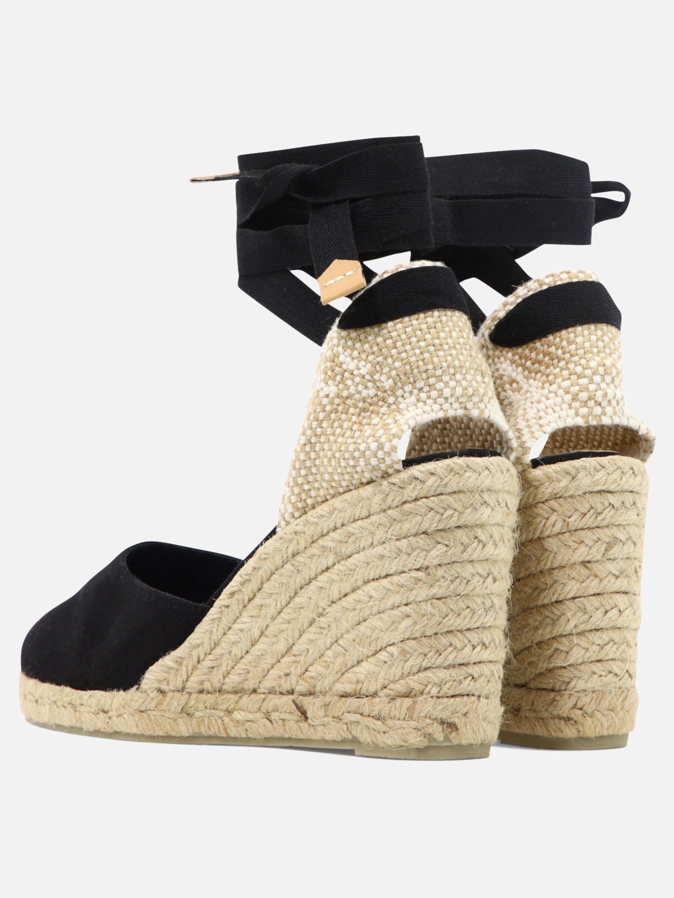 Heeled espadrilles 100% organic cotton - 100% rubber  Black - Castañer Women | PDP | VIETTI Online Store | Zoom-Modal_4
