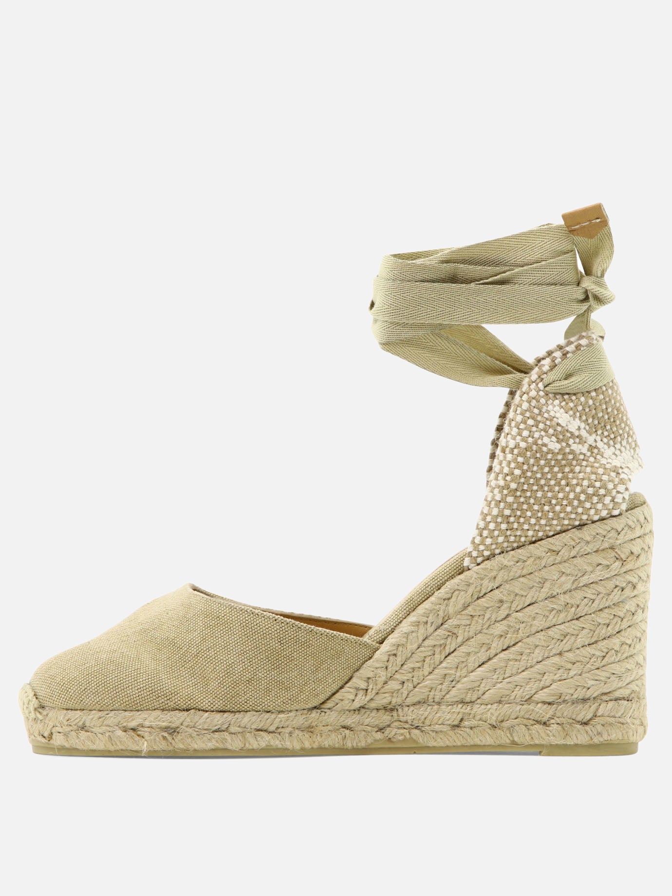 Heeled espadrilles 100% cotton - 100% rubber  Beige - Castañer Women | PDP | VIETTI Online Store | thumbnail_3
