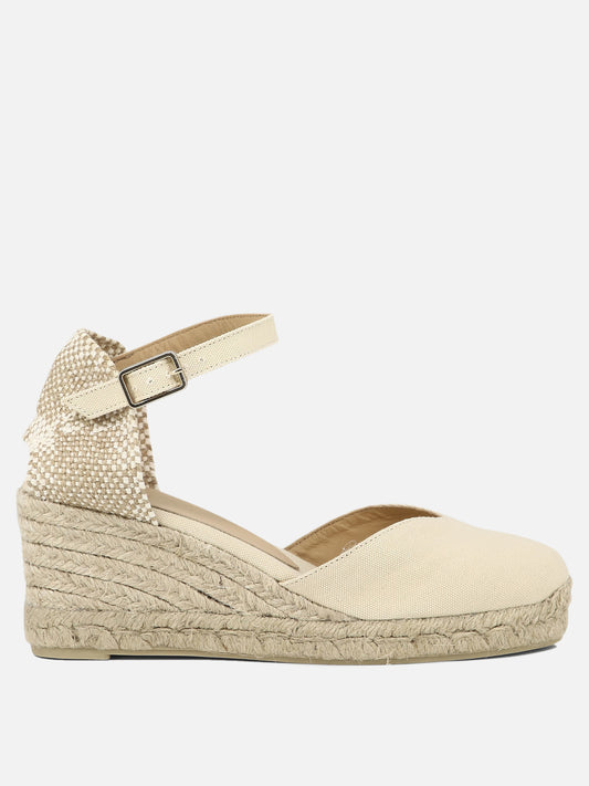 Heeled espadrilles 100% organic cotton - 100% rubber  Beige - Castañer Women | PLP | VIETTI Online Store 
