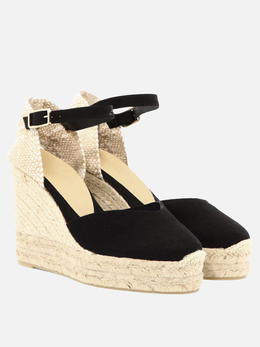Heeled espadrilles 100% cotton - 100% rubber  Black - Castañer Women | PLP | VIETTI Online Store | 2
