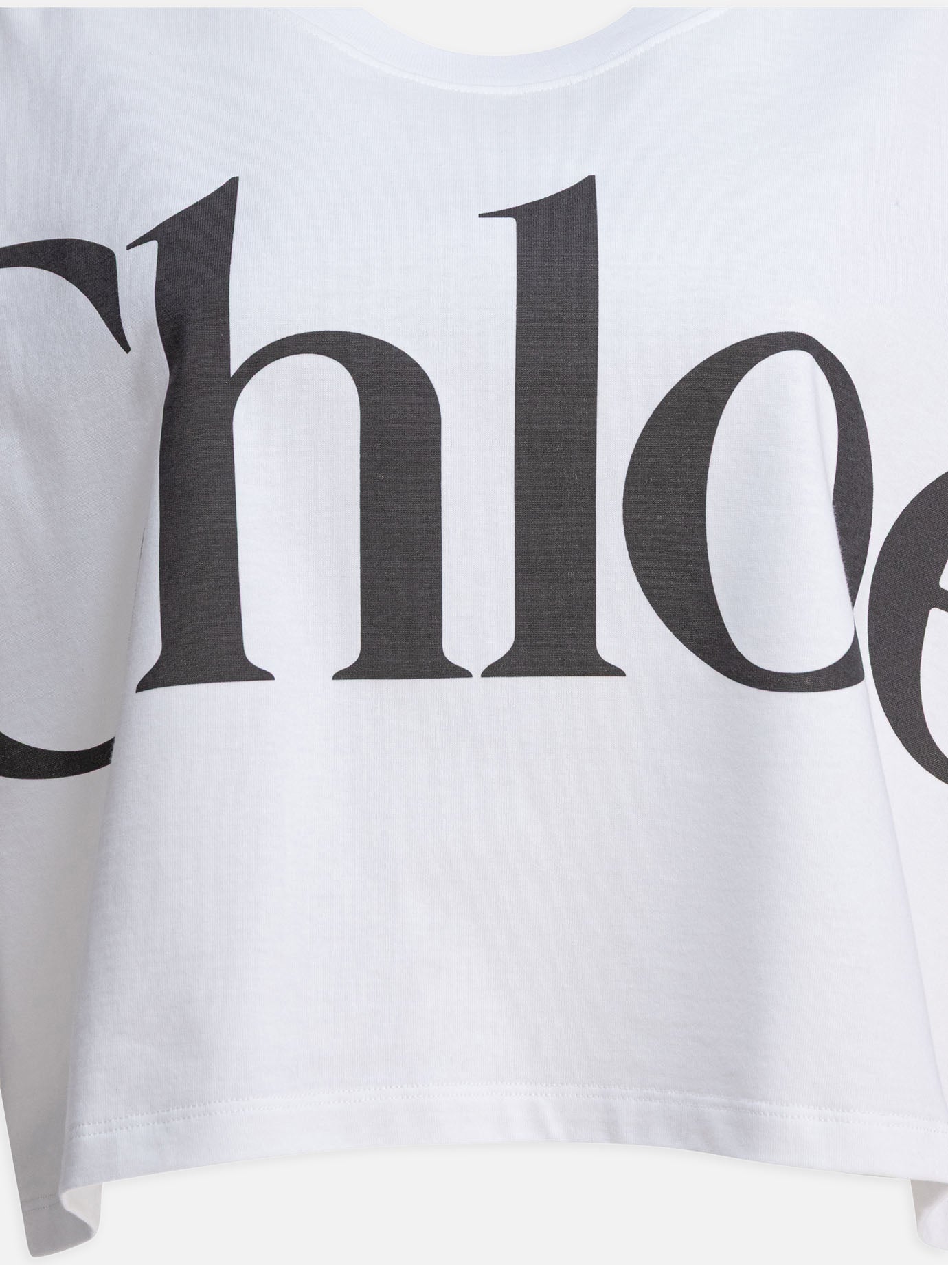 Crewneck t-shirts Logo  White - Chloé Women | PDP | VIETTI Online Store | Zoom-Modal_3
