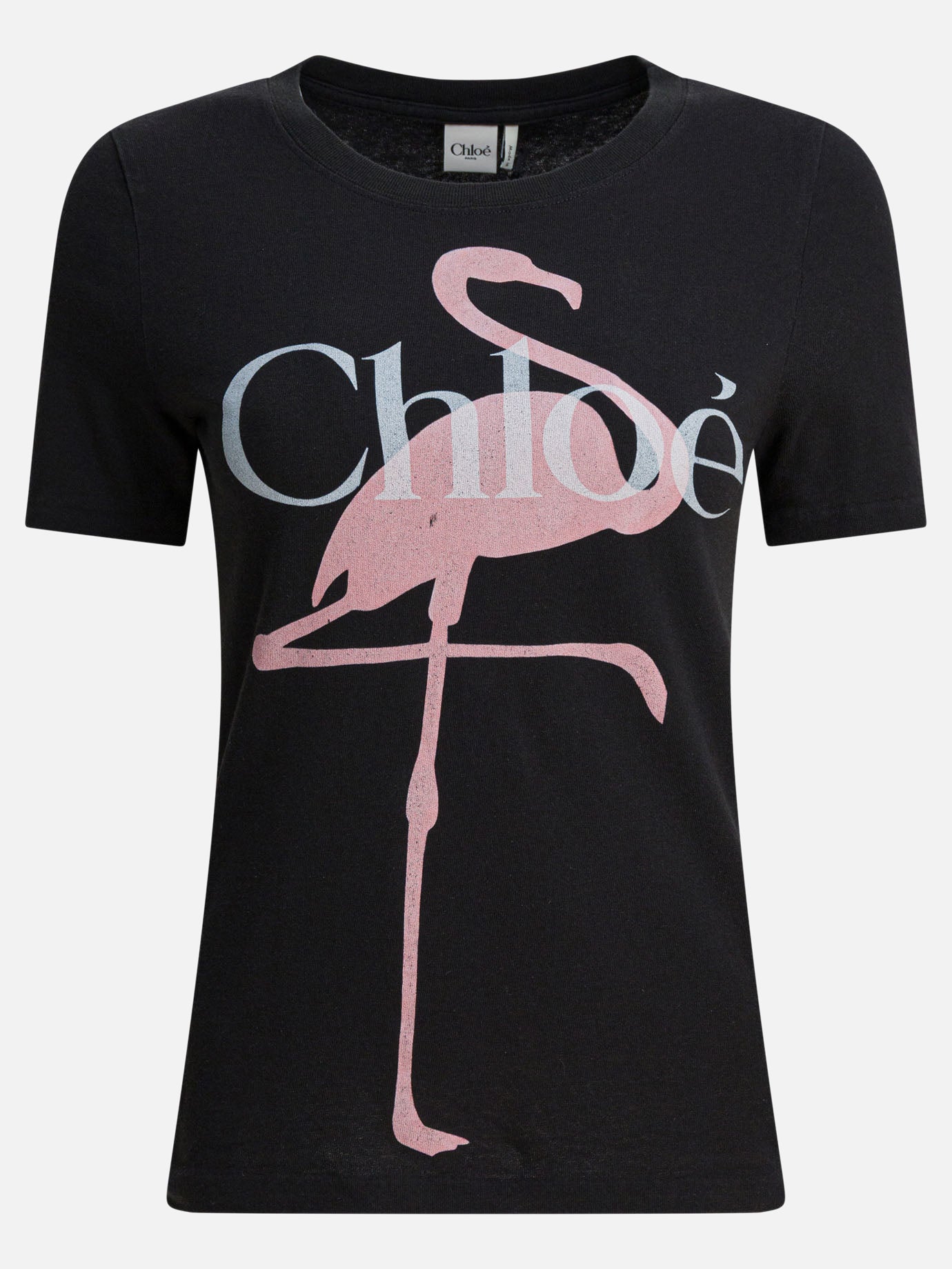 T-shirt girocollo Logo  Nero - Chloé Donna | PDP | VIETTI Online Store | Zoom-Modal
