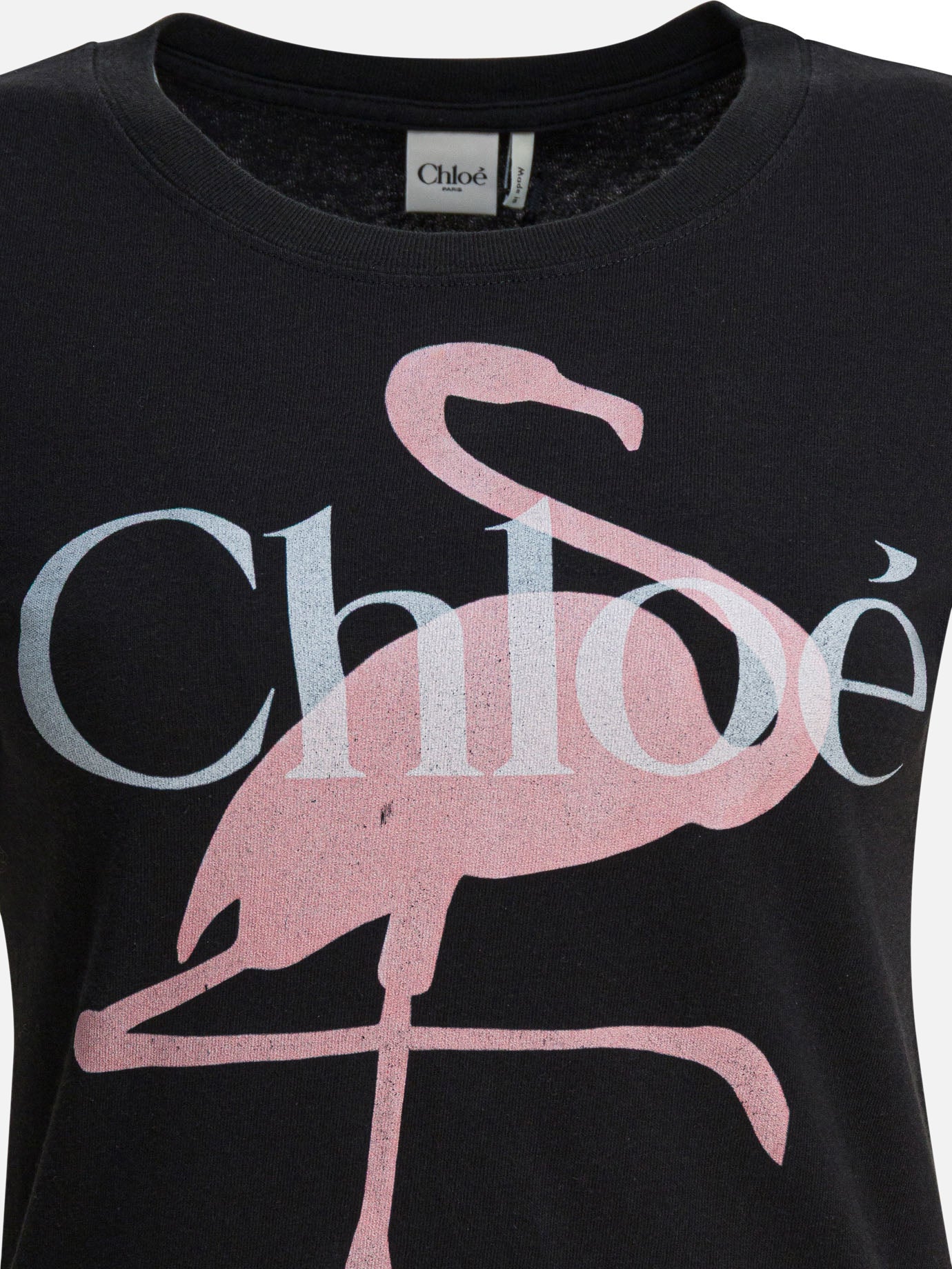 T-shirt girocollo Logo  Nero - Chloé Donna | PDP | VIETTI Online Store | Zoom-Modal_3
