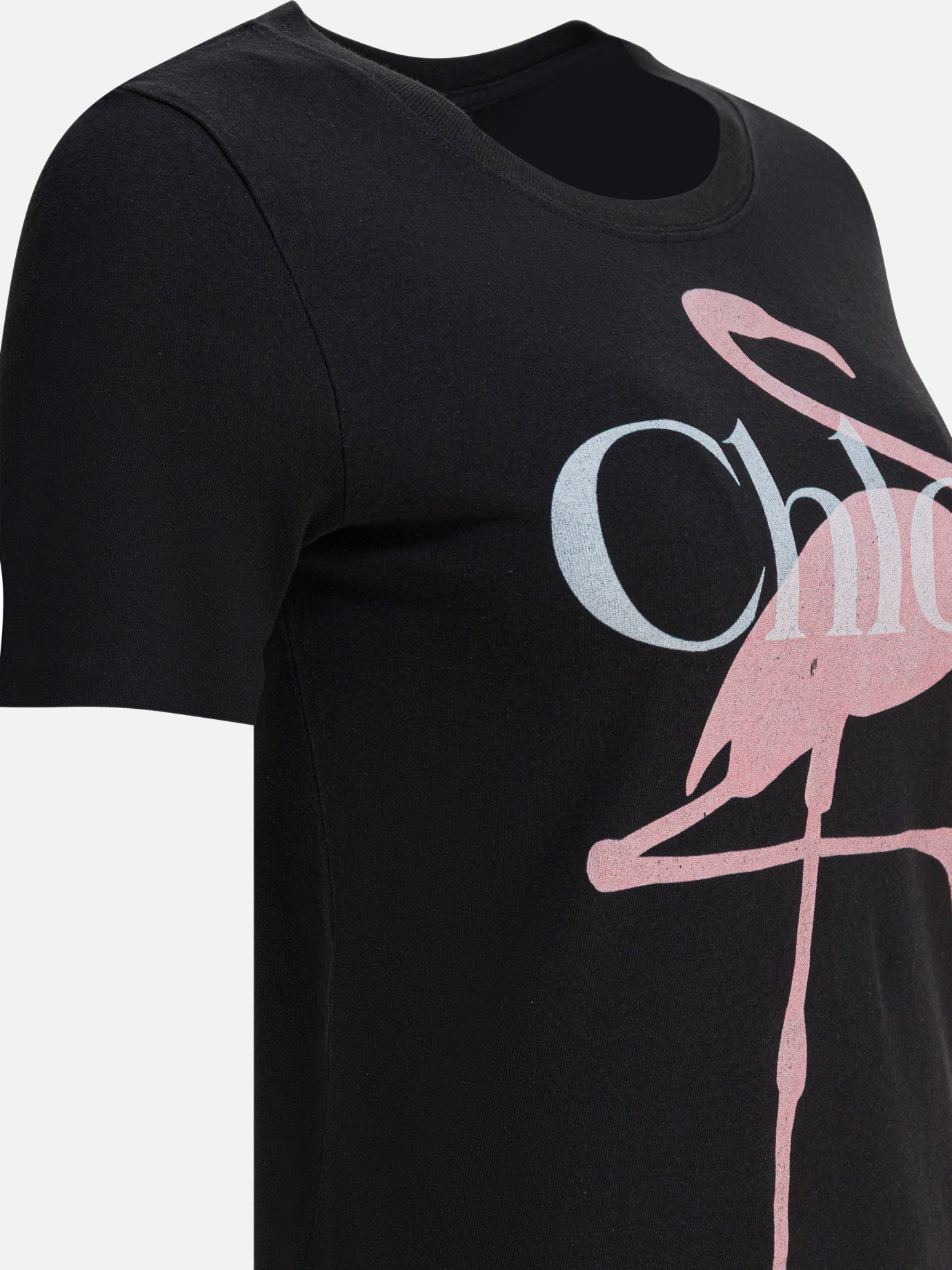 T-shirt girocollo Logo  Nero - Chloé Donna | PDP | VIETTI Online Store | Zoom-Modal_4
