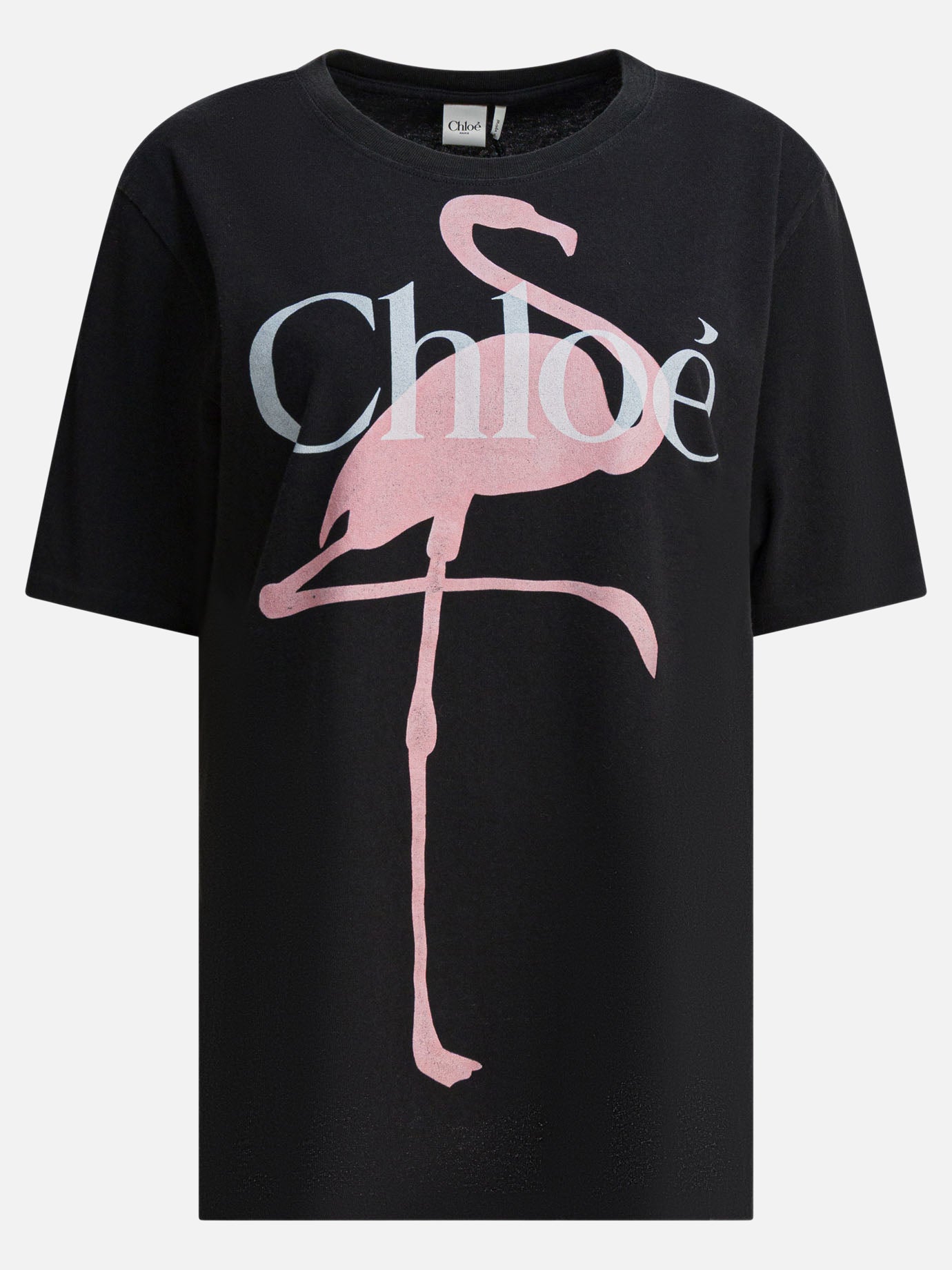 T-shirt girocollo Logo  Nero - Chloé Donna | PDP | VIETTI Online Store | Zoom-Modal
