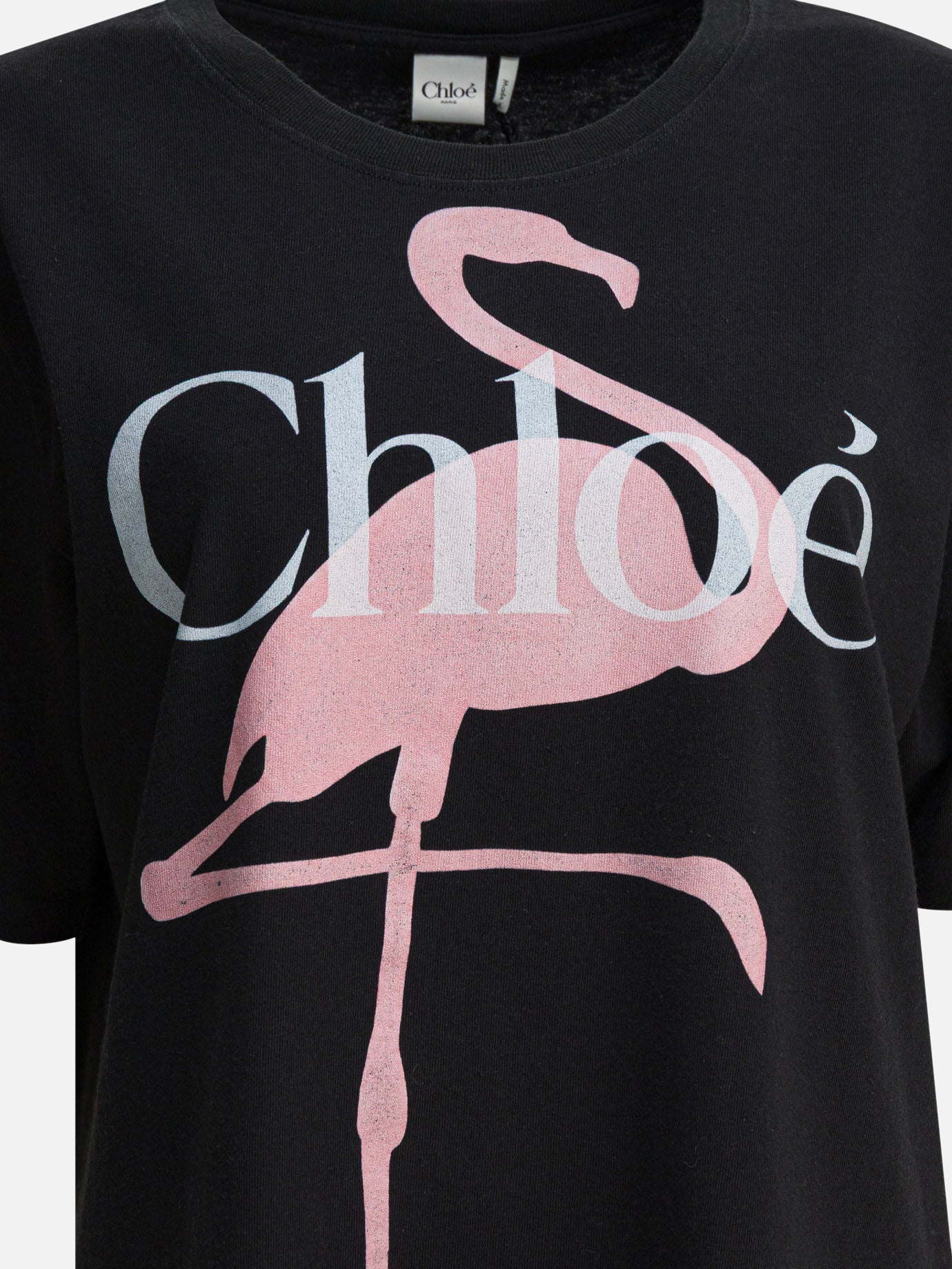 T-shirt girocollo Logo  Nero - Chloé Donna | PDP | VIETTI Online Store | thumbnail_3