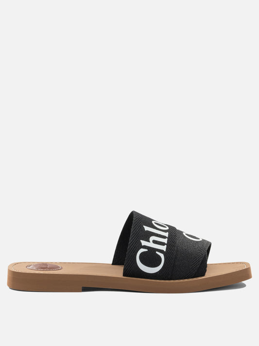 Flat sandals 100% ethylene vinyl acetate - 95% ethylene vinyl acetate 5% cow leather  Black - Chloé Women | PLP | VIETTI Online Store 
