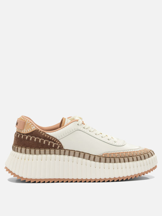 Low top sneakers 95% polyester 5% elastane - 100% ethylene vinyl acetate  Beige - Chloé Women | PLP | VIETTI Online Store 
