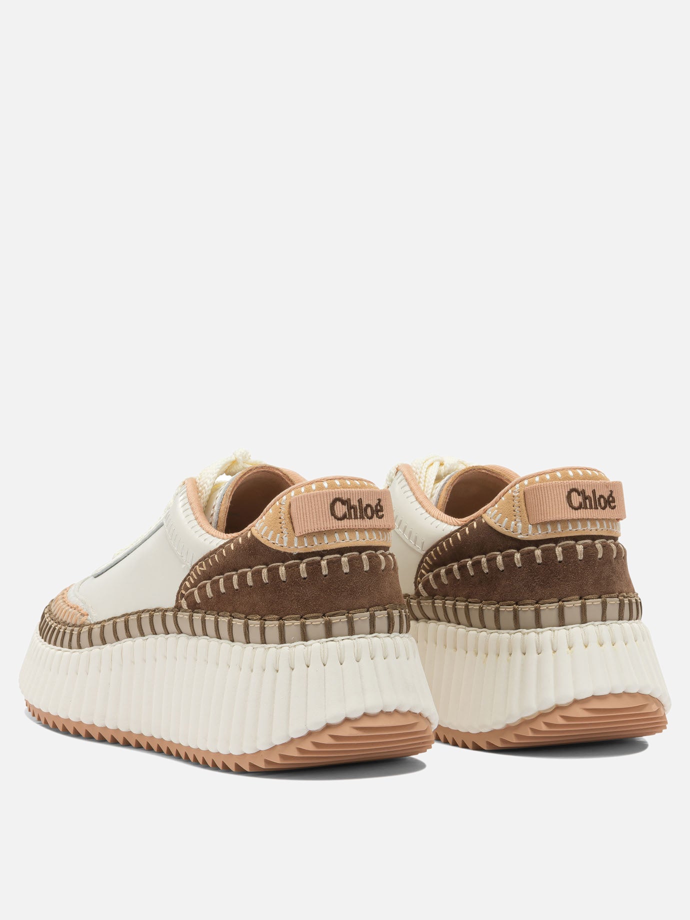 Low top sneakers 95% polyester 5% elastane - 100% ethylene vinyl acetate  Beige - Chloé Women | PDP | VIETTI Online Store | thumbnail_4