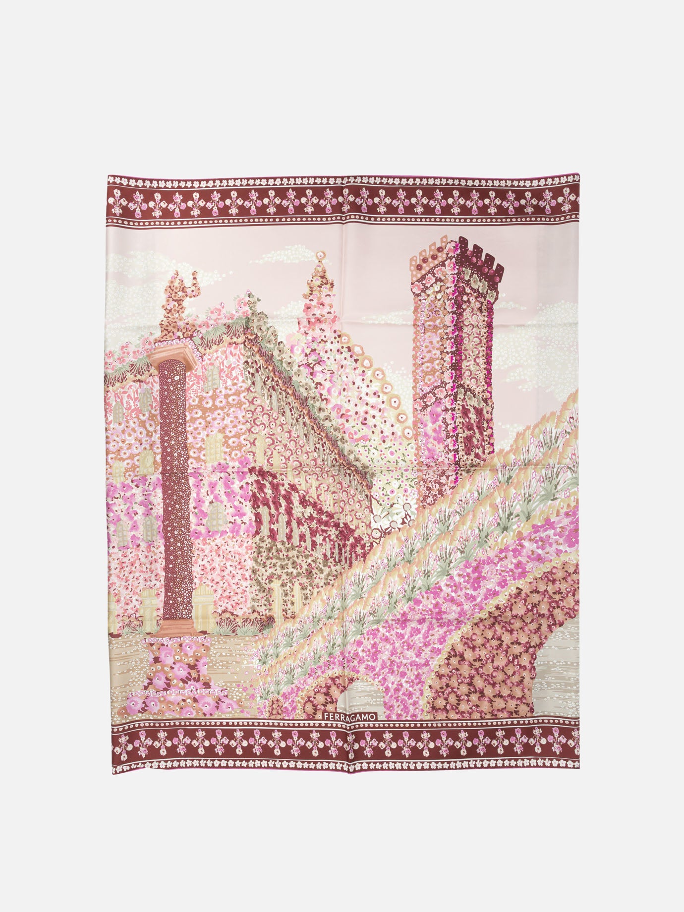 Foulard 0789938  Bordeaux - Ferragamo Donna | PDP | VIETTI Online Store | Zoom-Modal
