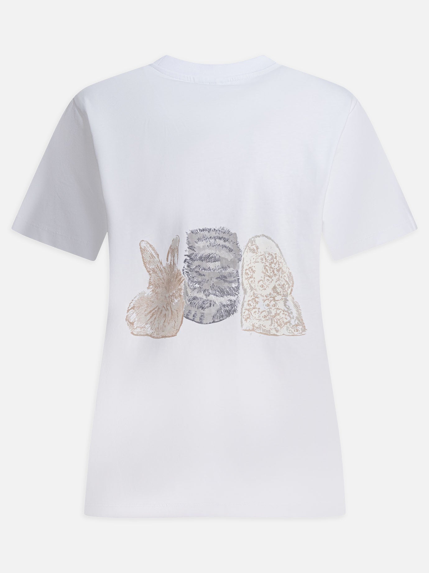 T-shirt girocollo Logo  Bianco - Ganni Donna | PDP | VIETTI Online Store | thumbnail_2