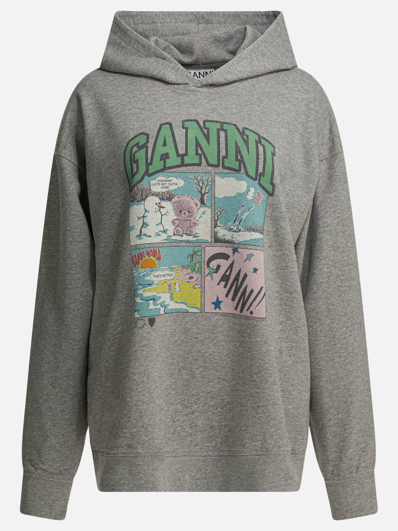 Hoodies Graphics  Grey - Ganni Women | PDP | VIETTI Online Store | Zoom-Modal
