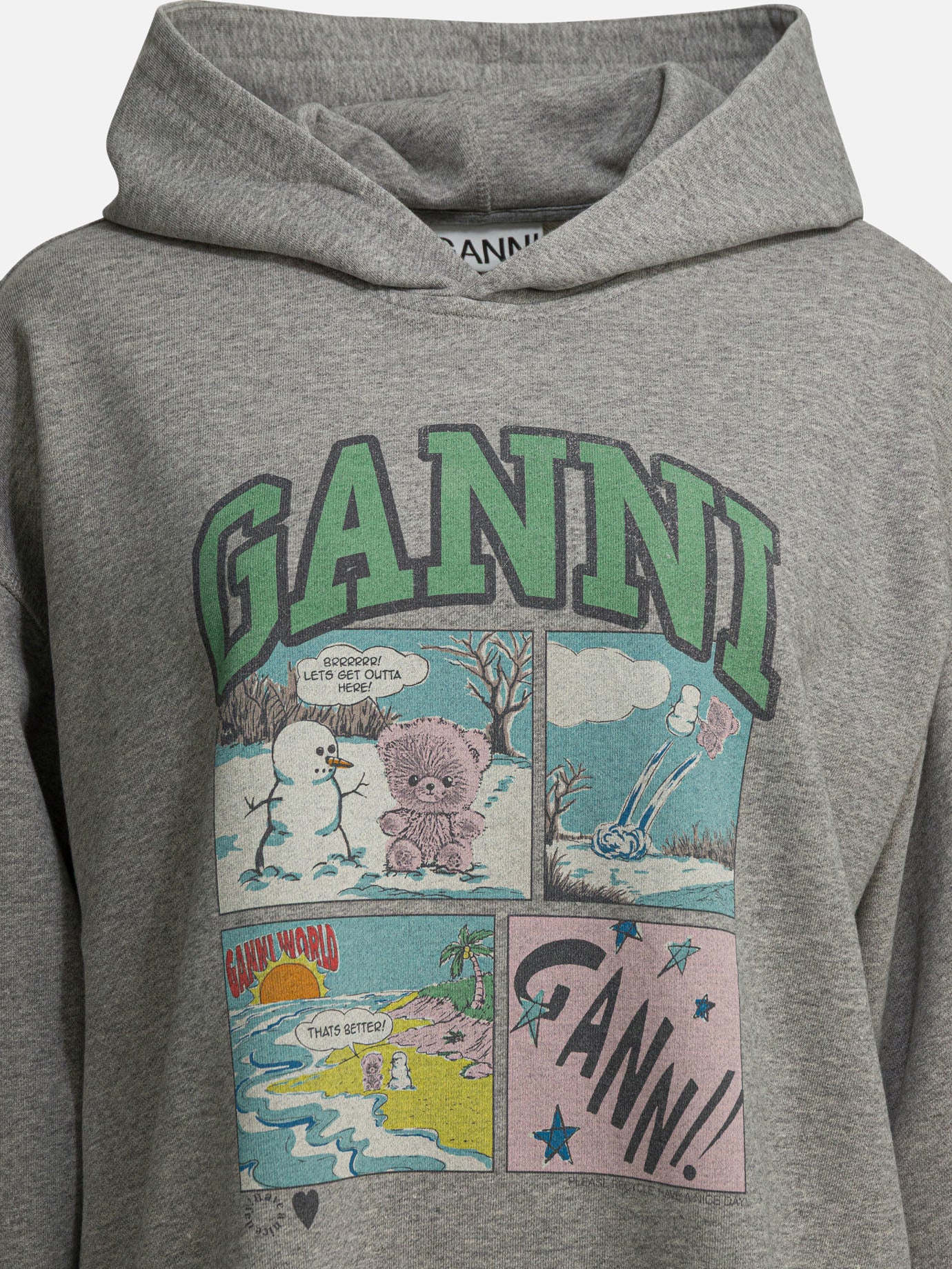 Hoodies Graphics  Grey - Ganni Women | PDP | VIETTI Online Store | thumbnail_3