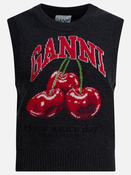 Vests Logo  Black - Ganni Women | PLP | VIETTI Online Store 
