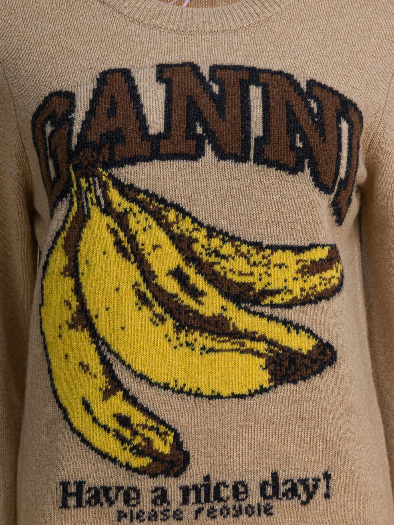 Crewneck sweaters Logo  Beige - Ganni Women | PDP | VIETTI Online Store | Zoom-Modal_3
