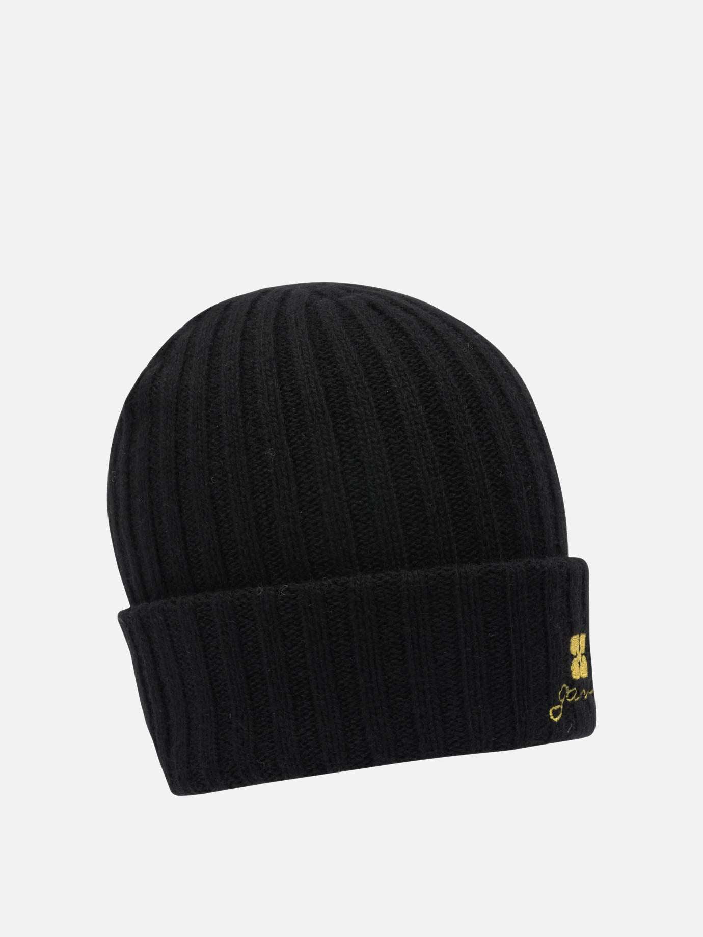 Beanies 60% wool 20% viscose 20% recycled cotton  Black - Ganni Women | PDP | VIETTI Online Store | Zoom-Modal_2
