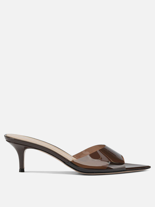Mules 100% thermoplastic polyurethane - 100% leather  Brown - Gianvito Rossi Women | PDP | VIETTI Online Store 
