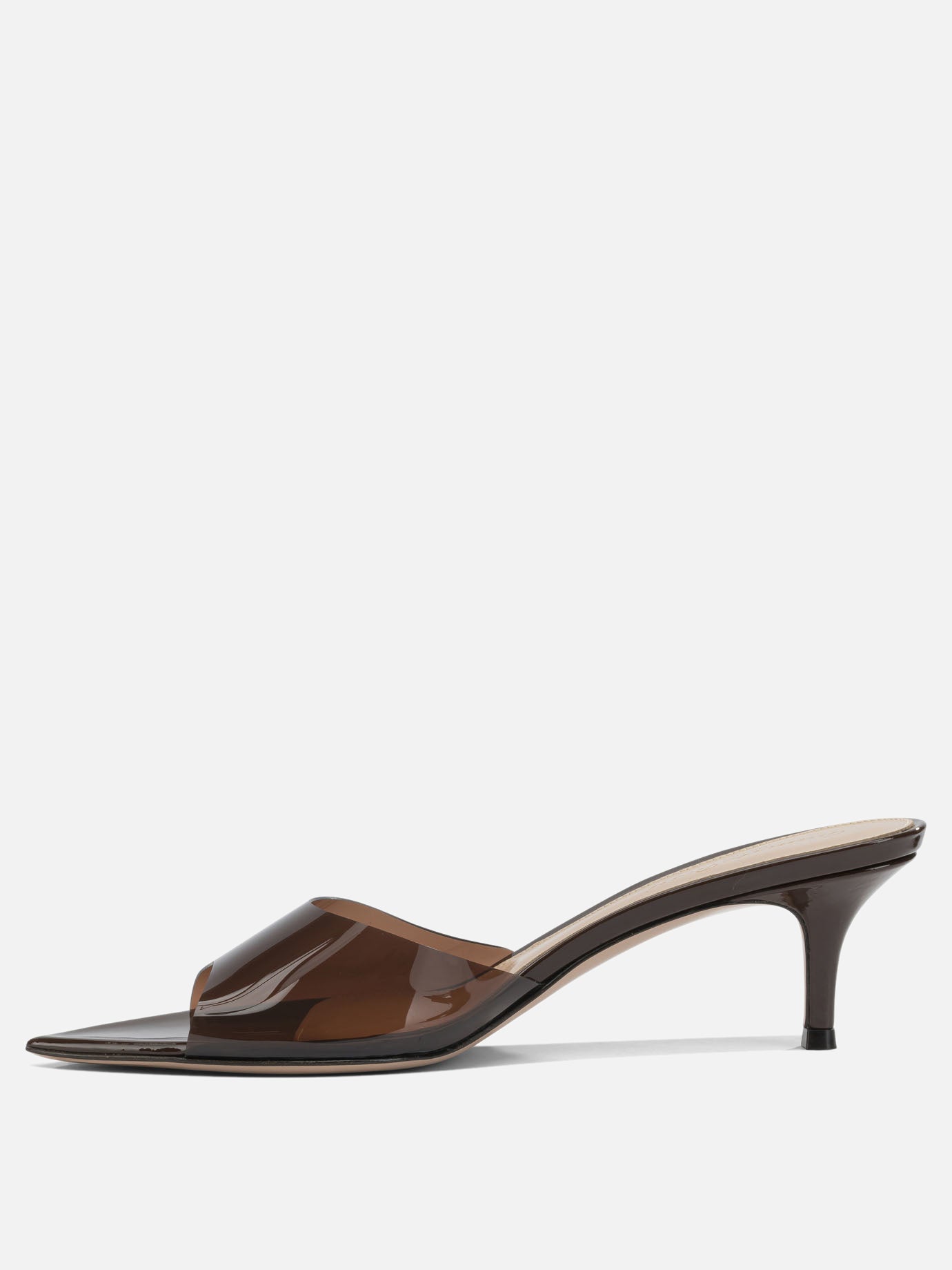 Mules 100% thermoplastic polyurethane - 100% leather  Brown - Gianvito Rossi Women | PDP | VIETTI Online Store | Zoom-Modal_3
