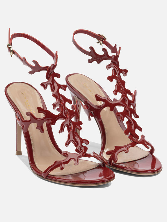 Heeled sandals 100% leather - 100% leather  Red - Gianvito Rossi Women | PDP | VIETTI Online Store | 2

