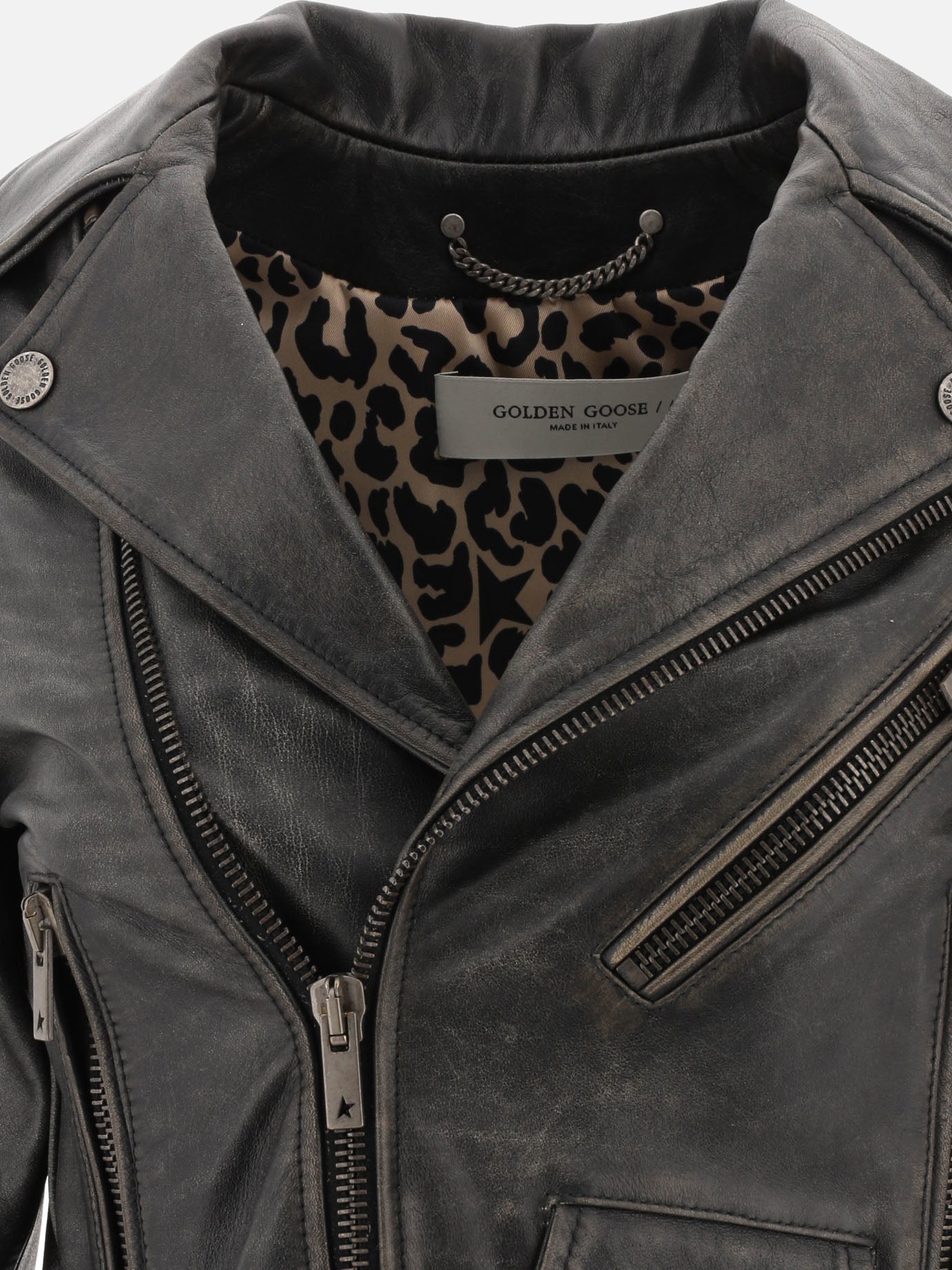 Leather jackets Solid colour  Black - Golden Goose Women | PDP | VIETTI Online Store | thumbnail_3