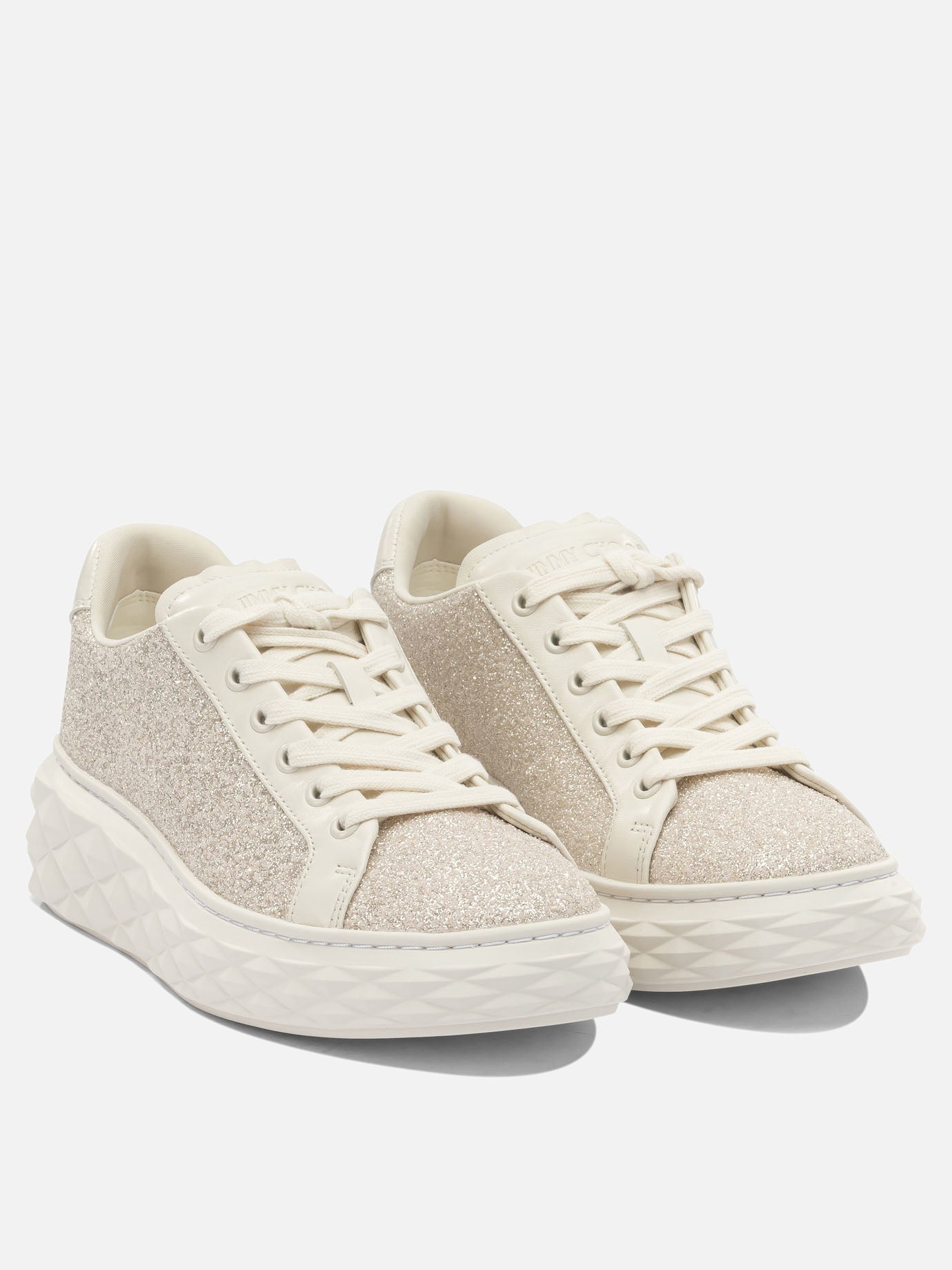 Low top sneakers 70% leather 24% textile 5% metal 1% rubber - 100% rubber  Gold - Jimmy Choo Women | PDP | VIETTI Online Store | thumbnail_2
