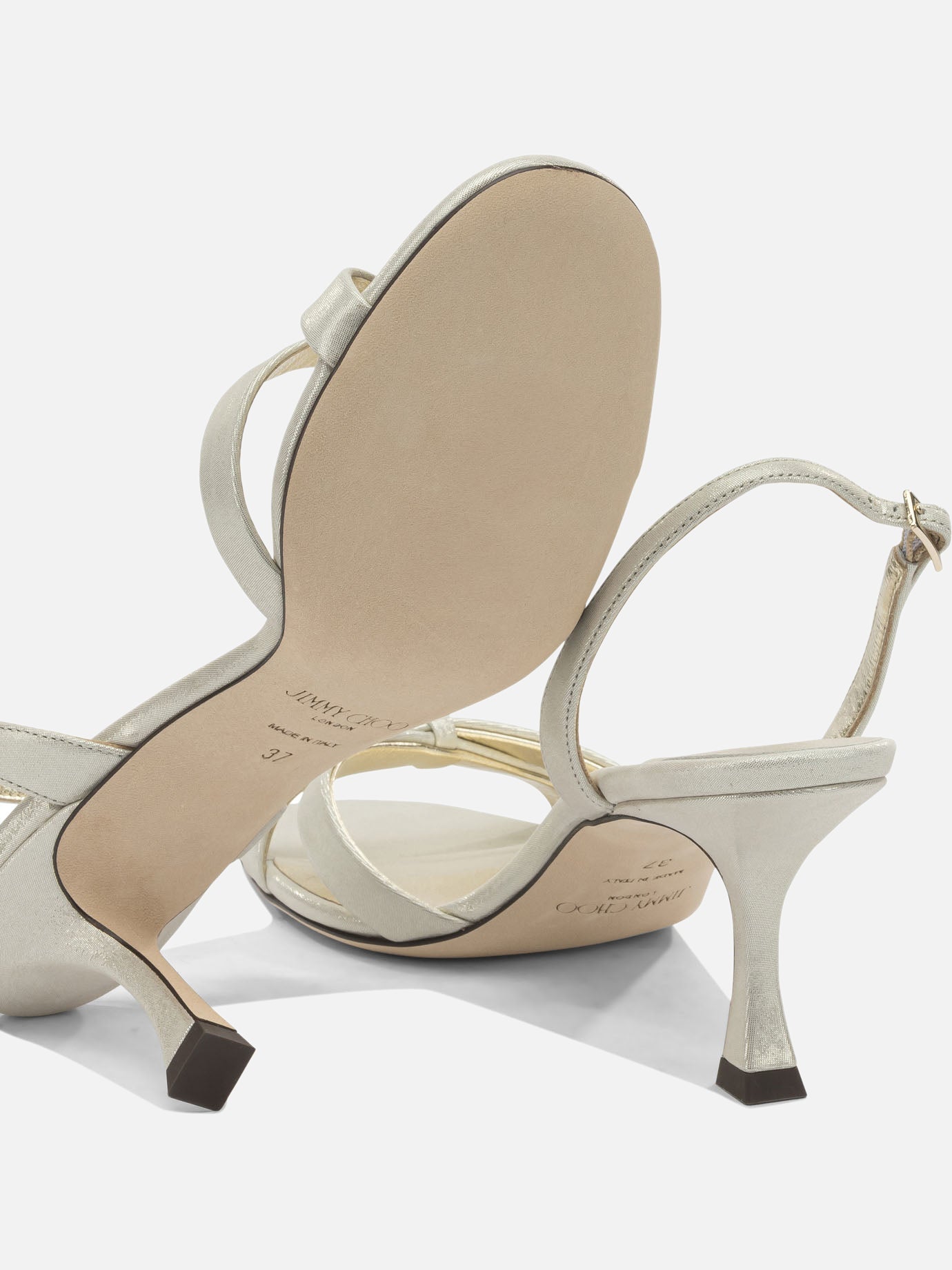 Heeled sandals 86% leather 5% salpa 4% plastic 5% metal - 100% calf  Gold - Jimmy Choo Women | PDP | VIETTI Online Store | thumbnail_5