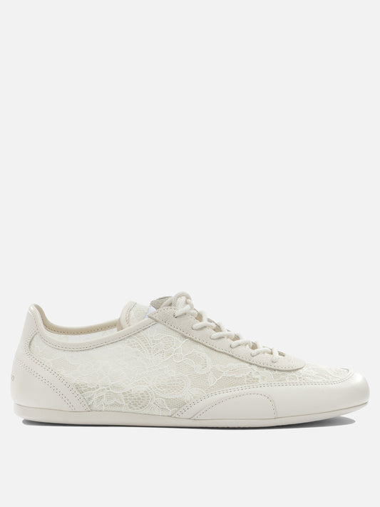 Low top sneakers 50% textile 44% leather 5% metal 1% rubber - 100% rubber  White - Jimmy Choo Women | PDP | VIETTI Online Store 
