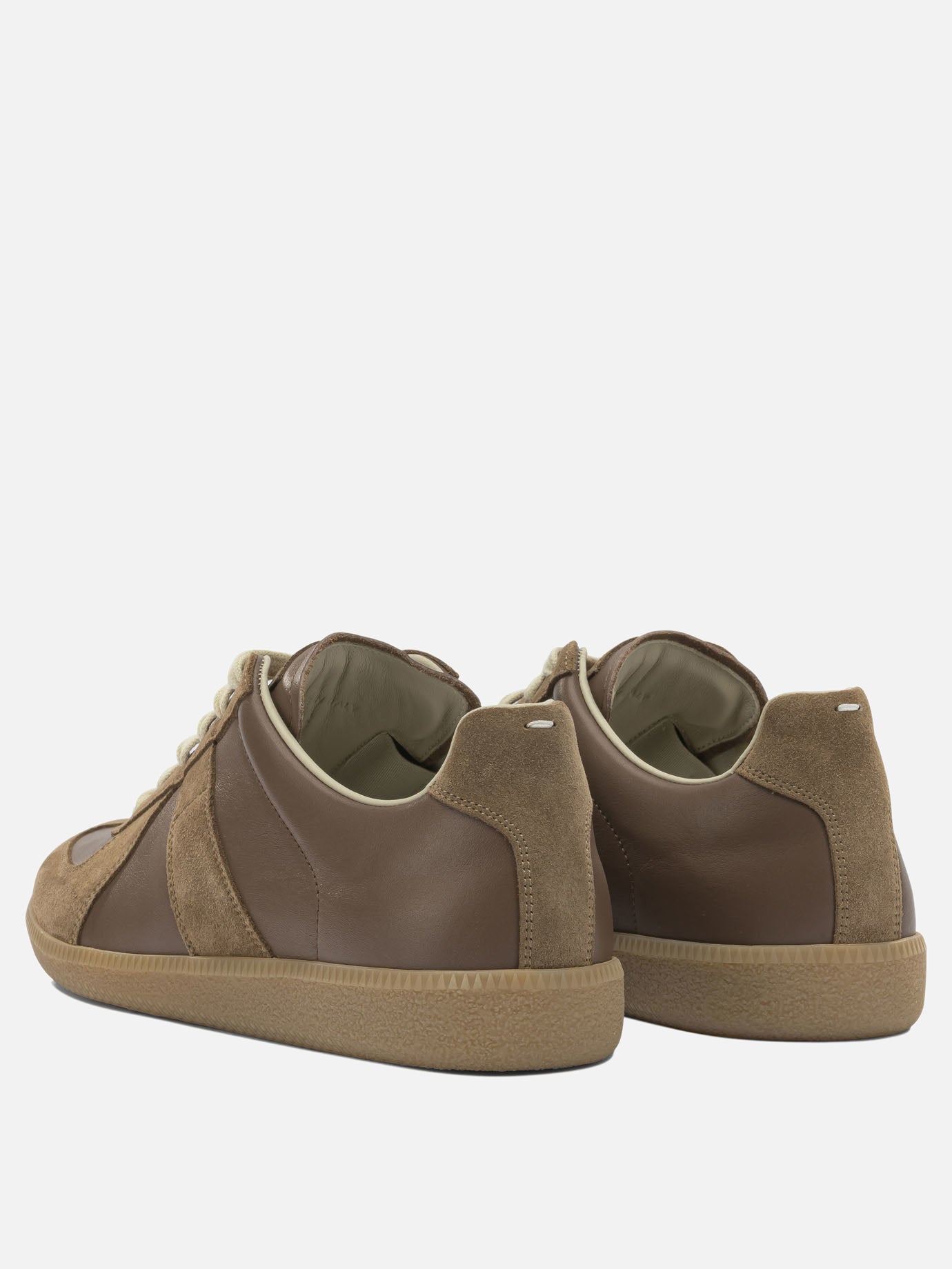 Low top sneakers 100% calf leather - 100% rubber  Brown - Maison Margiela Men | PDP | VIETTI Online Store | thumbnail_4