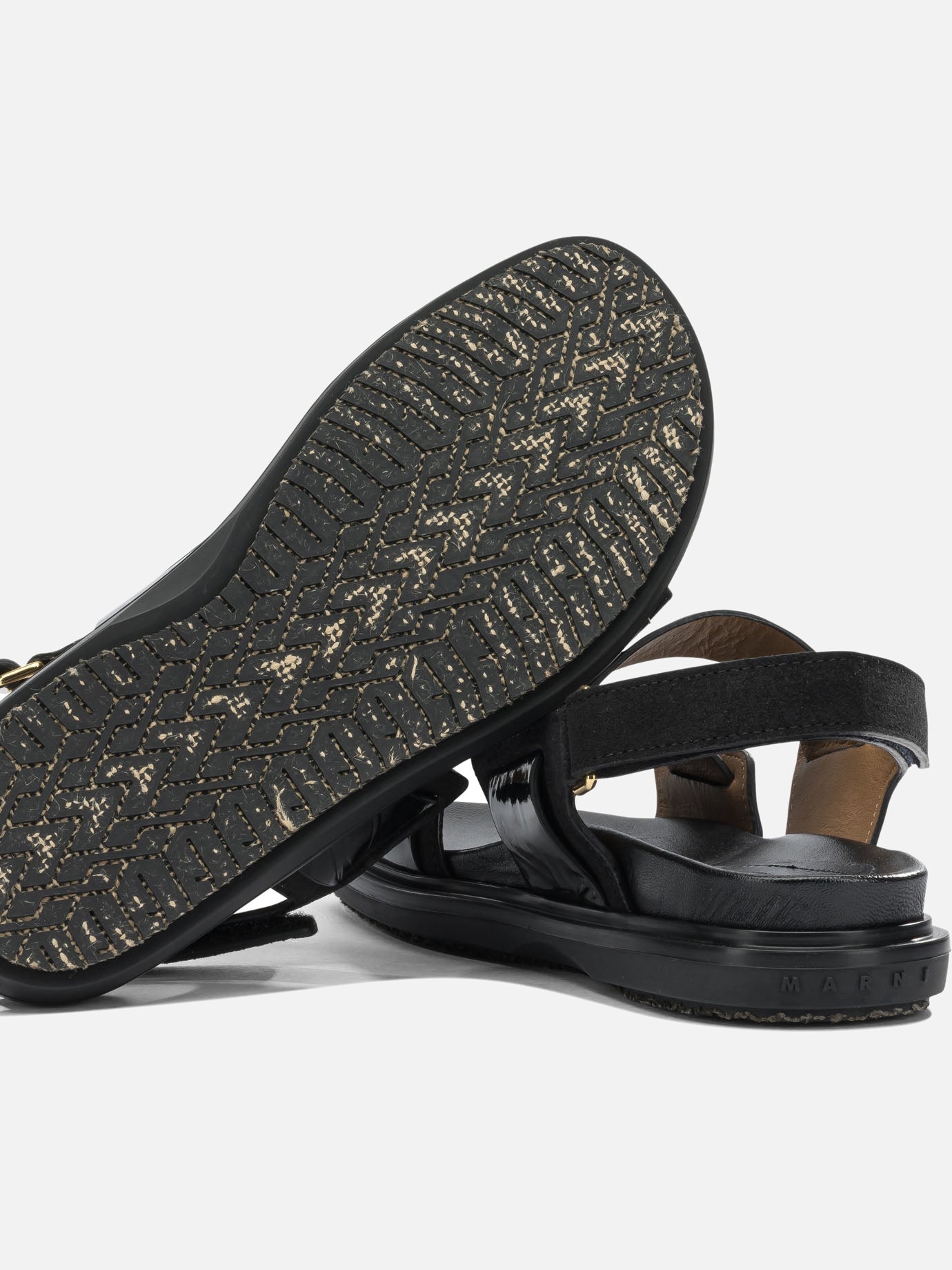 Flat sandals 100% calf leather - 100% rubber  Black - Marni Women | PDP | VIETTI Online Store | Zoom-Modal_5
