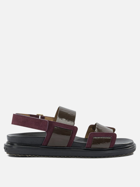 Flat sandals 100% calf leather - 100% rubber  Bordeaux - Marni Women | PLP | VIETTI Online Store 
