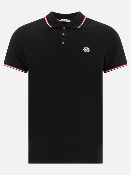 Polo shirts with buttons Logo  Black - Moncler Men | PLP | VIETTI Online Store 
