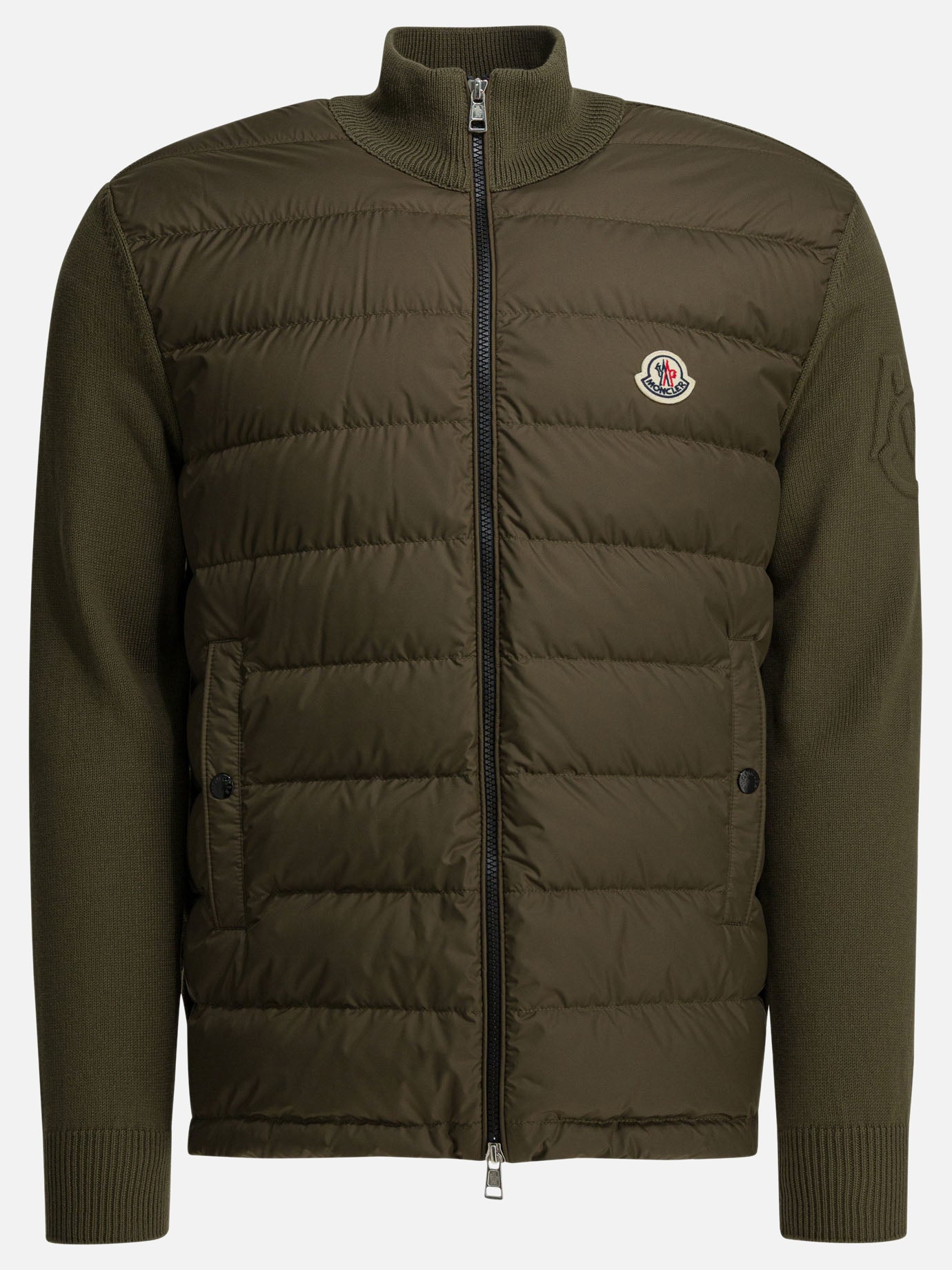 Down jackets Logo  Green - Moncler Men | PDP | VIETTI Online Store | thumbnail