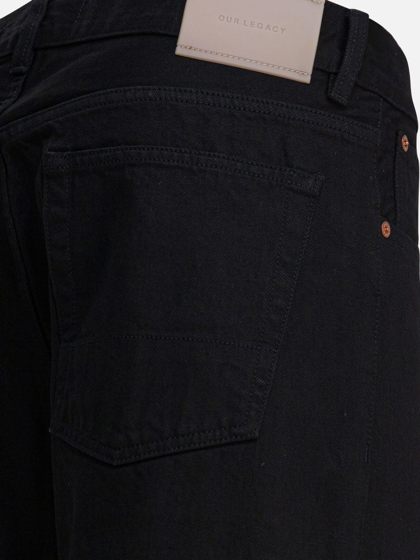 Wide-leg jeans Solid colour  Black - Our Legacy Men | PDP | VIETTI Online Store | thumbnail_4