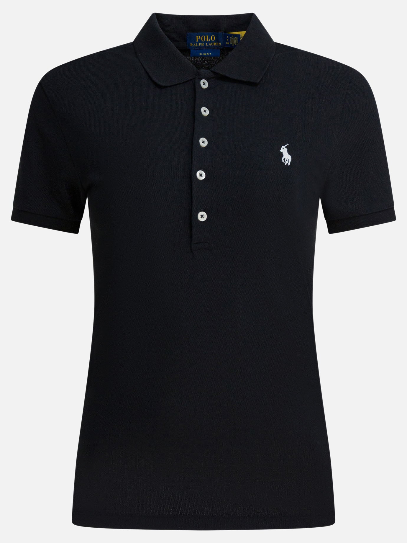 Polo con bottoni Logo  Nero - Polo Ralph Lauren Donna | PDP | VIETTI Online Store | Zoom-Modal
