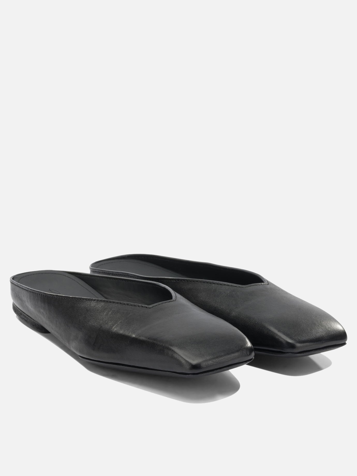 Slippers 100% ram leather - 100% cow leather  Black - Rick Owens Women | PDP | VIETTI Online Store | thumbnail_2