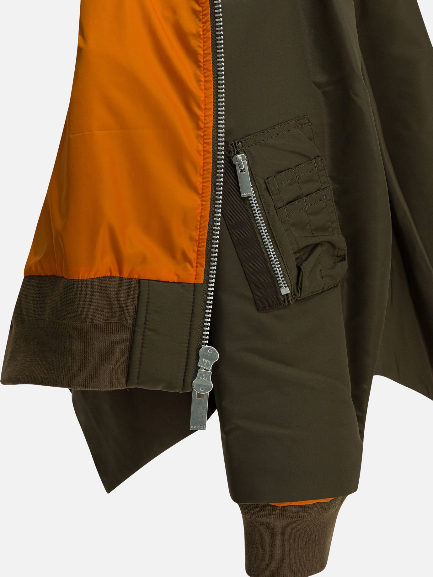 Bomber jackets Solid colour  Green - Sacai Women | PDP | VIETTI Online Store | thumbnail_4