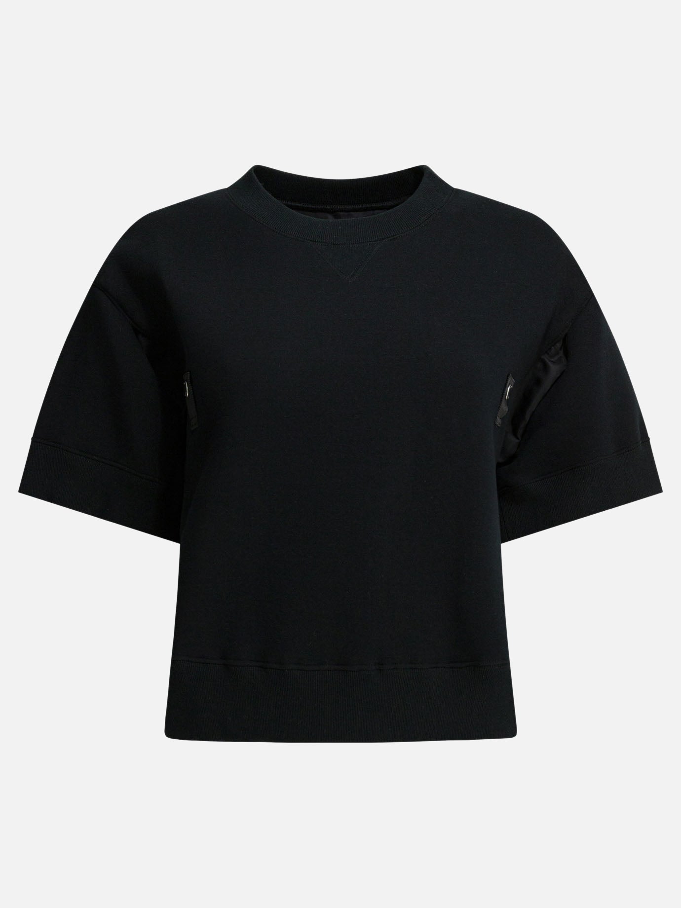 Crewneck t-shirts Solid colour  Black - Sacai Women | PDP | VIETTI Online Store | thumbnail