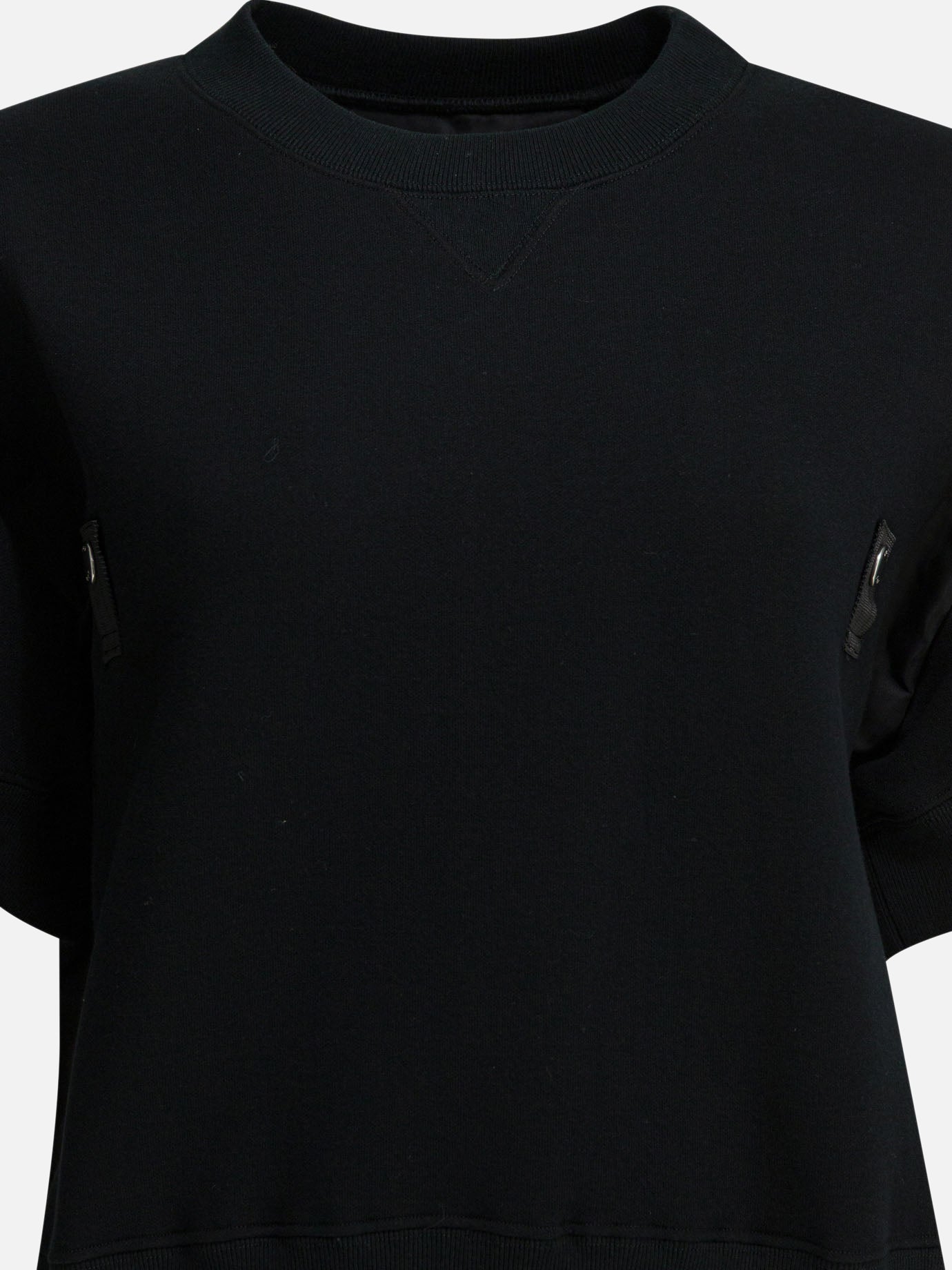 Crewneck t-shirts Solid colour  Black - Sacai Women | PDP | VIETTI Online Store | thumbnail_3