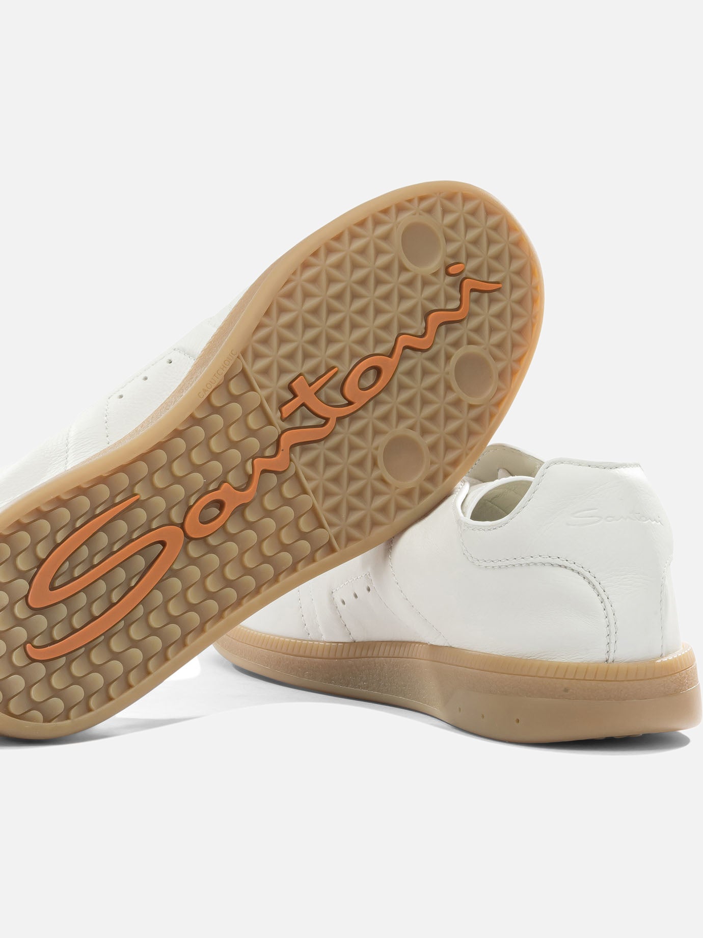 Low top sneakers 100% leather - 100% rubber  White - Santoni Men | PDP | VIETTI Online Store | thumbnail_5