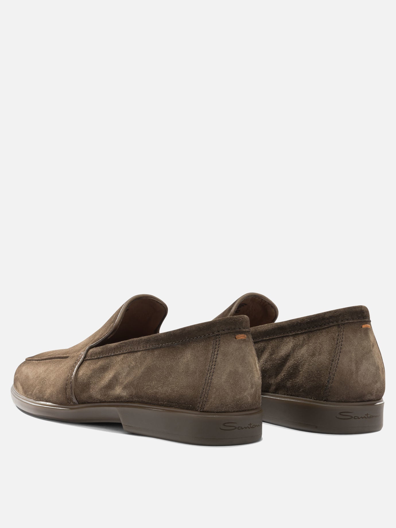 Loafers 100% suede - 100% rubber  Brown - Santoni Men | PDP | VIETTI Online Store | Zoom-Modal_4
