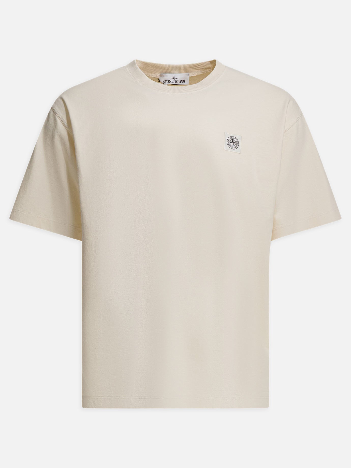 Crewneck t-shirts Logo  White - Stone Island Men | PDP | VIETTI Online Store | thumbnail