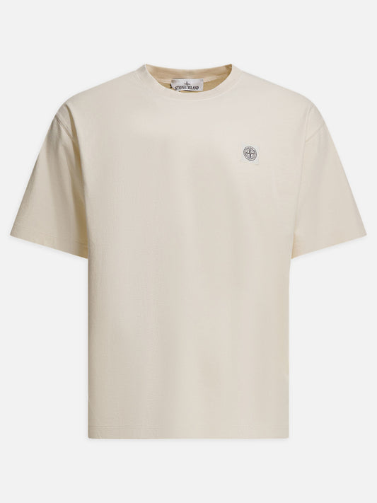 Crewneck t-shirts Logo  White - Stone Island Men | PLP | VIETTI Online Store 
