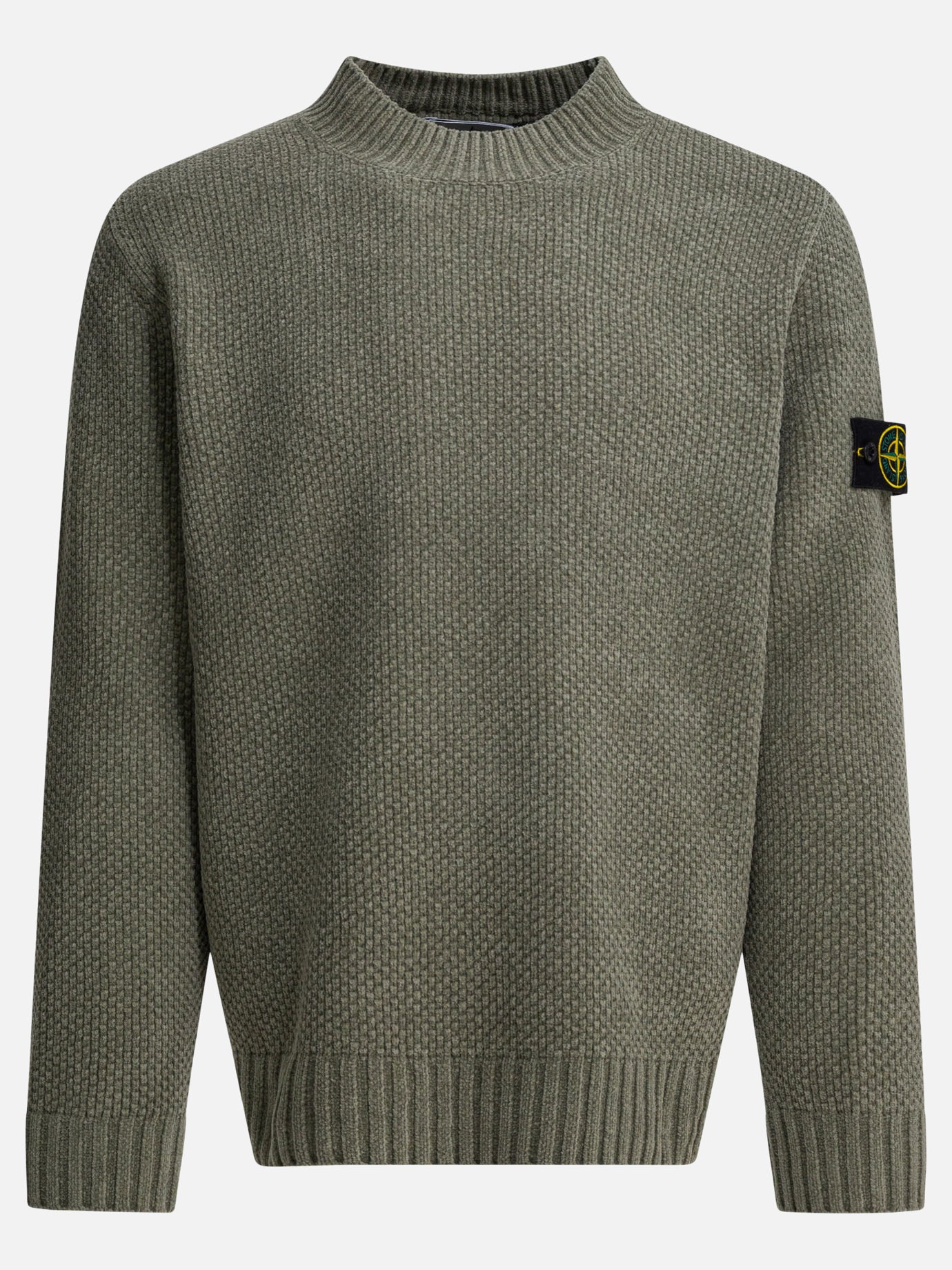 Crewneck sweaters Solid colour  Green - Stone Island Men | PDP | VIETTI Online Store | Zoom-Modal
