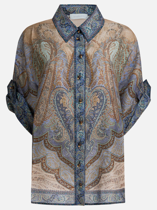 Casual shirts Paisley  Light blue - Zimmermann Women | PDP | VIETTI Online Store 
