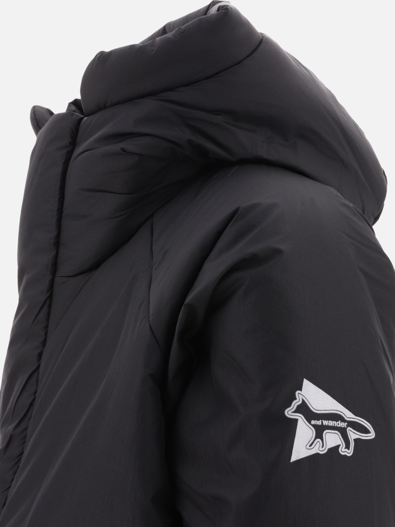 "Maison Kitsuné x And Wander" down jacket