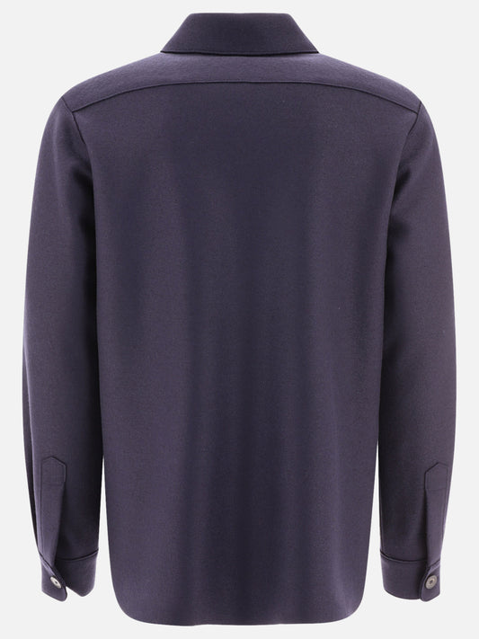 Overshirt jackets 100% virgin wool  Blue - Harris Wharf London Men | PLP | VIETTI Online Store | 2
