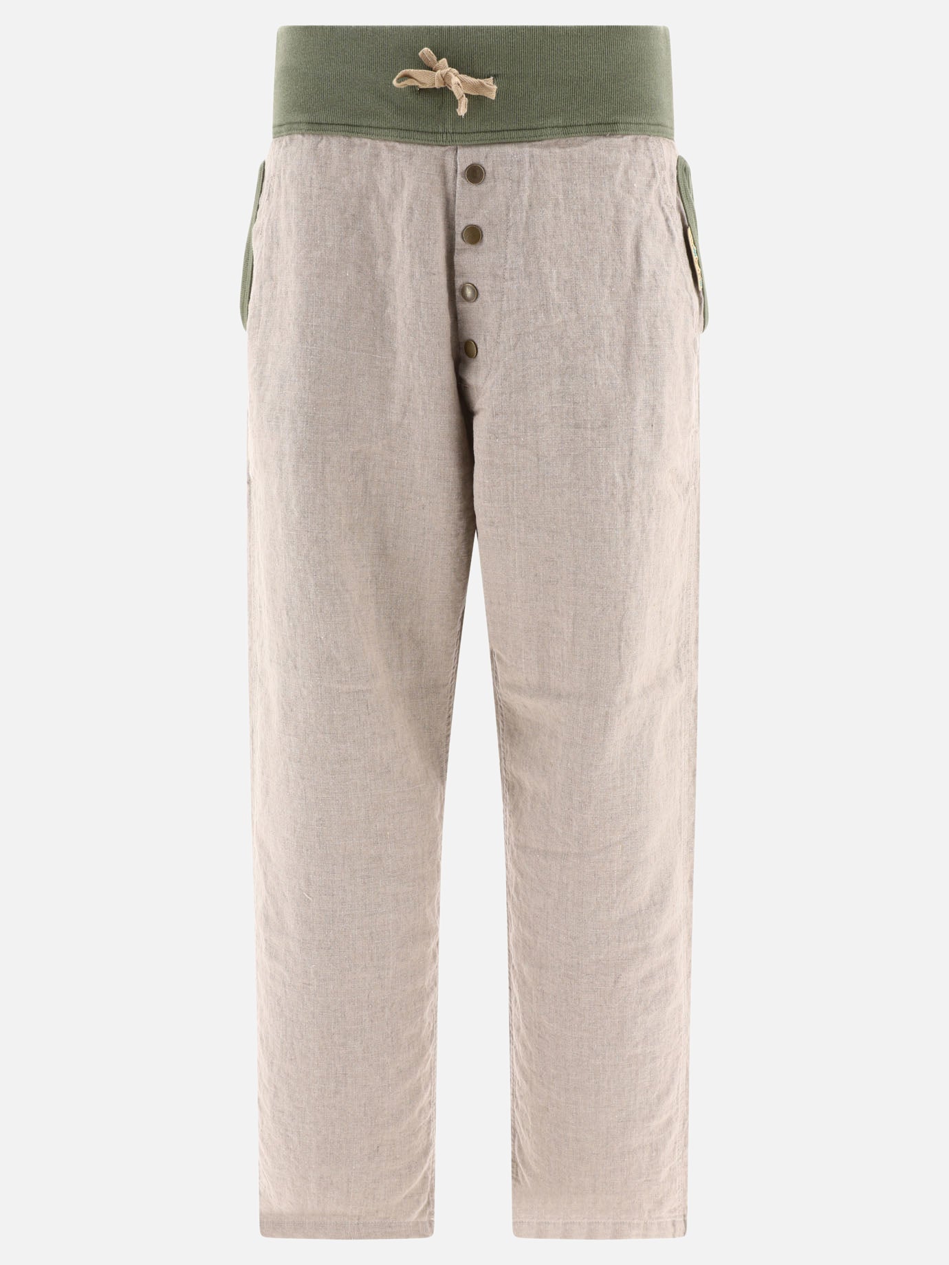 Leisure trousers 100% linen  Beige - KAPITAL Men | PDP | VIETTI Online Store | thumbnail