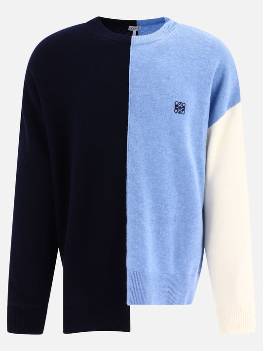 Crewneck sweaters 92% wool 7% polyamide 1% elastane  Light blue - Loewe Men | PLP | VIETTI Online Store 
